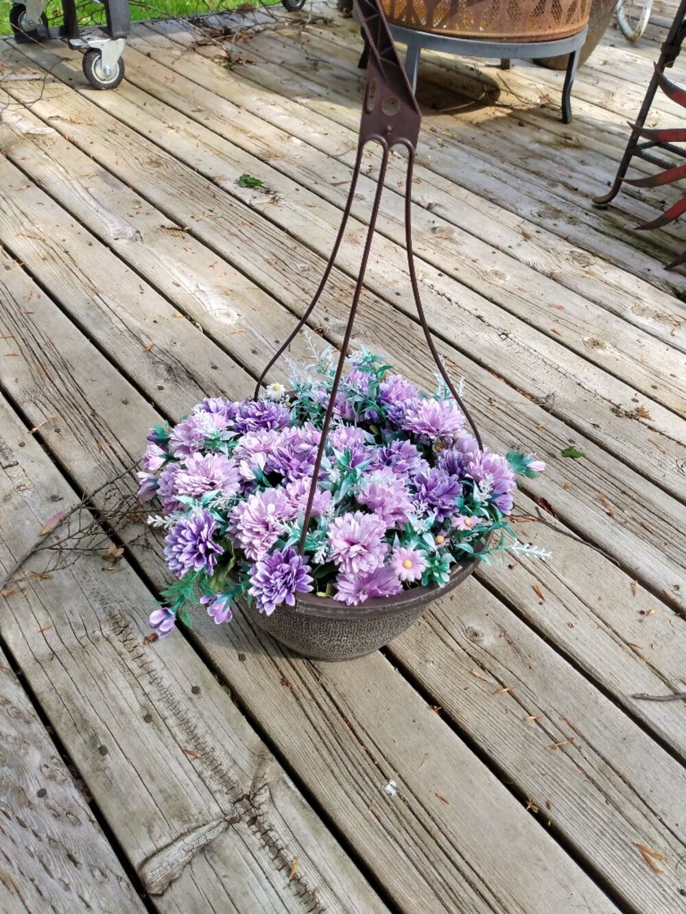 Artificial Flowers Hanging Pot